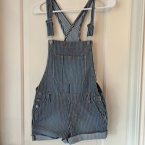 Striped overalls
